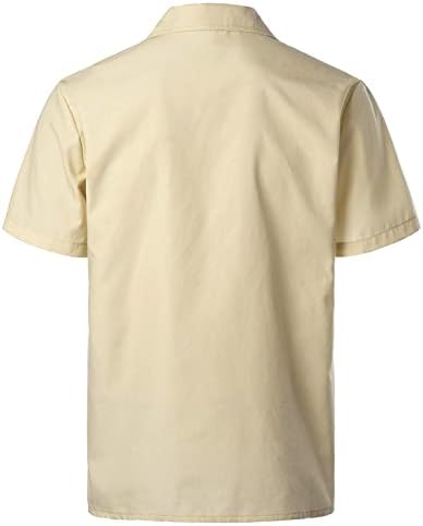 2023 Yeni Erkek İlkbahar ve Yaz Moda ve Eğlence Dongfeng Çok Cep Düğmesi yakalı tişört kısa kollu Gömlek