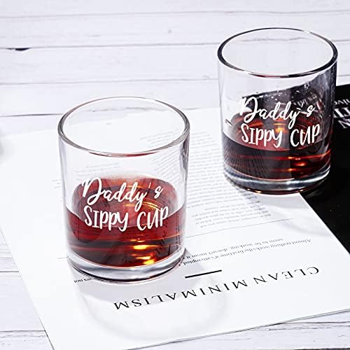 Baba Hediye-Babanın Damlatmaz bardak viski bardağı 10 Oz, Baba Baba Kocası için Eski Moda viski bardağı, Babalar