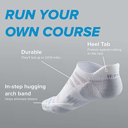 R-Gear Drymax No Show Koşu Çorapları Erkekler ve Kadınlar İçin, Hafif Yastık / Nefes Alabilir, Nem Kontrolü ve Kabarma