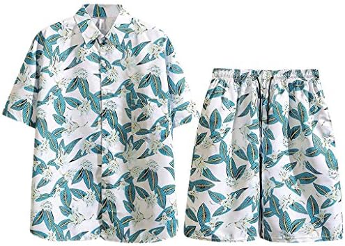Erkek Hawaii Kısa Kollu Gömlek Takım Elbise Cep erkek 2 Parça Eşofman erkek Eşofman Seti Erkek Spor Seti