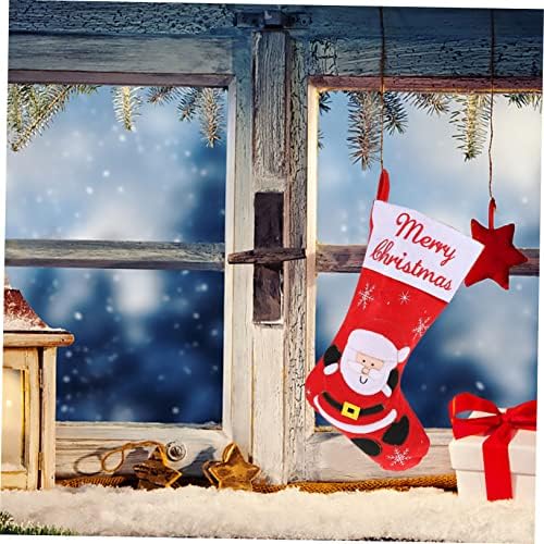 DOITOOL 2 adet Noel Çorap hediye çantası Şömine Dekor Santa Çorap De Regalo De Kırmızı Noel Çorap Noel Çorap Süsler