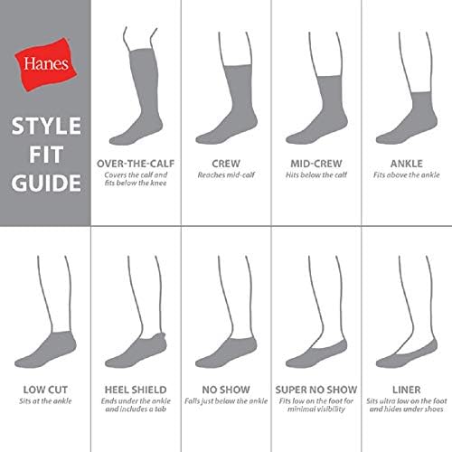 Hanes mens Hanes Erkek Çorapları, Maksimum Yastıklı Düşük Kesim Çoraplar, 6'lı ve 8'li paket