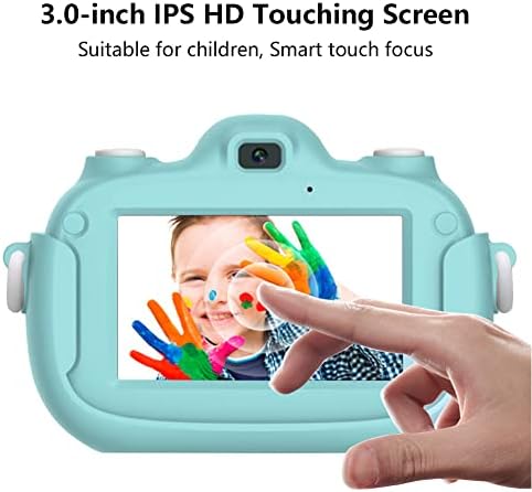 BlueNEXT Çocuk Dijital Kamera, 3.0 inç Çocuk Erkek ve Kız IPS HD Dokunmatik Ekran Kamera, 3 ila 10 Yaş Arası Erkek