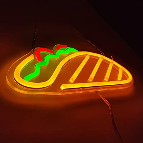 QILAND Taco Neon Burcu süper parlak akrilik el yapımı meksika burrito Led ışık Neon ışık boyutu 11. 8x6 mağaza vitrin