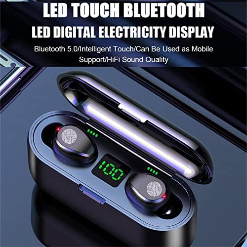 MGANEL Bluetooth 5.0 Kablosuz Kulaklıklar, LED Dijital Güç Göstergesi Dokunmatik Kontrol Bluetooth Kulaklıklar HD