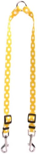Sarı Köpek Tasarım Limon Polka Dot Çoğaltıcı Köpek Tasma 1 Geniş ve 12 ila 20 Uzun, Büyük