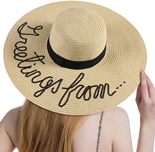 Kadın Yaz Geniş Hasır Şapka Plaj Katlanabilir güneş şapkaları Disket Roll Up Koruma güneşlikli kep UPF Bayan Wrap