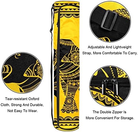 Afrika fil Yoga Mat Taşıma Çantası Omuz Askısı ile Yoga Mat Çantası Spor Çanta Plaj Çantası