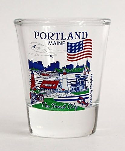 Portland Maine Büyük Amerikan Şehirleri Koleksiyonu Shot Glass