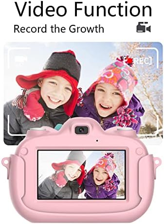 BlueNEXT Çocuklar Dijital Kamera, 3.0 İnç Çocuk Erkek ve Kız IPS HD Dokunmatik Ekran Kamera, şarj Edilebilir Kamera