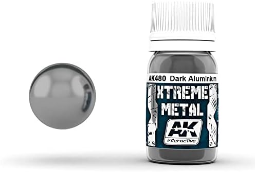 AK Interaktif Xtreme Metal Koyu Alüminyum Metalik Boya 30 ml Şişe model seti Boya Araba Uçak