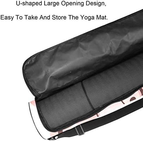 RATGDN Yoga Mat Çantası, Sevimli Domuzlar egzersiz yoga matı Taşıyıcı Tam Zip Yoga Mat Taşıma Çantası Ayarlanabilir