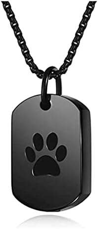 DOTUIARG Kremasyon Takı Pençe Baskı Urn Kolye Külleri Kadın Erkek Anıt Kedi Köpek Külleri Kolye Açılabilir Şişe