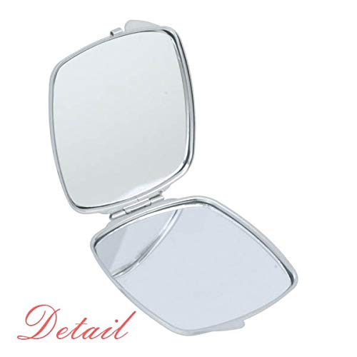 Baş döndürücü Siyah Sevimli Sohbet Mutlu Desen Kare Ayna Taşınabilir Kompakt Cep Makyaj Çift Taraflı Cam
