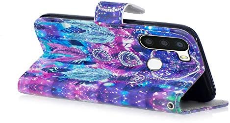 ISADENSER Samsung A21 Kılıf Galaxy A21 Kılıf Kadınlar için Lüks 3D Glitter Bling Elmas Durumda Kart Yuvası ile Nakit