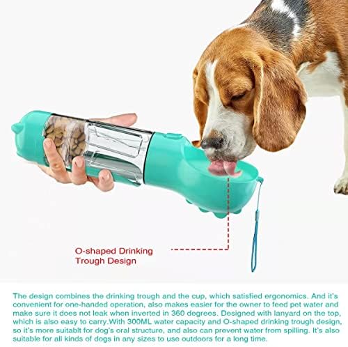 Köpek Seyahat Su Şişesi, 300 ml Taşınabilir Pet su sebili ile su kasesi / Gıda Konteyner / Köpek kaka torbası / Köpek