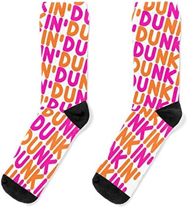 Donuts Dunkin'den İlham Alan Yazı Tipi Çorapları Beyaz