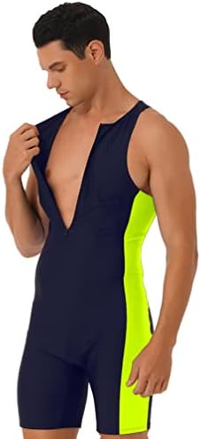YiZYiF erkek Tek Parça Mayo Mayo Wetsuit Tank Top güreş atleti Bodysuit Tulum Sörf dalgıç kıyafeti