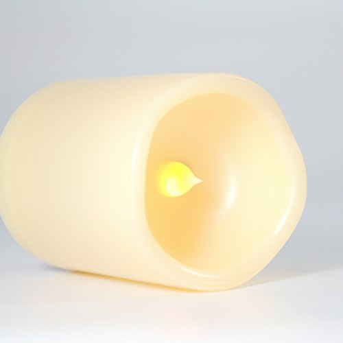 ıZAN 3-Pack Açık Alevsiz LED Pil Kumandalı Mumlar Uzaktan Su Geçirmez Titrek Elektrikli Sütun Mumlar Cadılar Bayramı