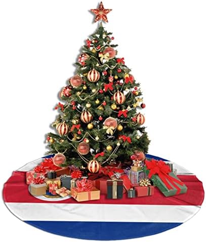 Noel Ağacı Etek, 30-48 İnç Kosta rika Bayrağı Ağacı Mat Noel Süslemeleri için Tatil Parti Süsler