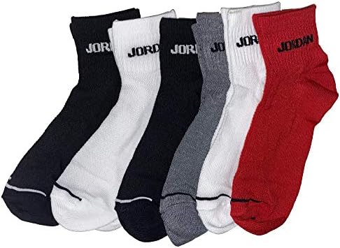 Jordan Jumpman 6'lı Paket Çorap-Erkek Çocuk Beden 5Y-7Y / 9-11 (Çorap Beden)