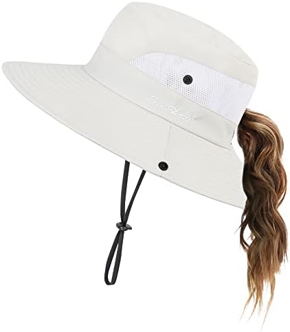 Bayan güneş şapkası Su Geçirmez balıkçı şapkası UV Koruma At Kuyruğu Şapka Geniş Ağız Kova Şapka Örgü plaj şapkası