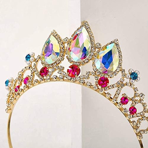 SWEETV Prenses Tiaras Küçük Kızlar için, Çocuklar giydirme taç, Doğum Günü Düğün Cadılar Bayramı kostümlü oyun saç
