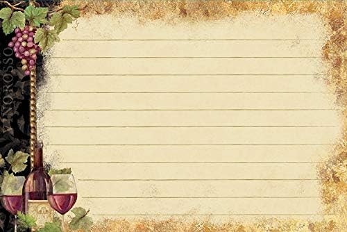 Lang Yaldızlı Şarap 4x6 Tarif Kartı, Küçük, ÇOKLU