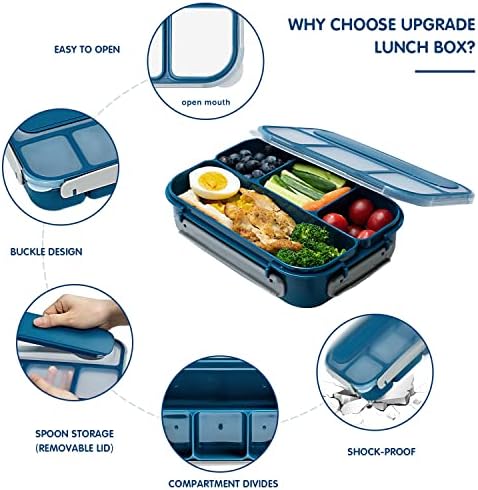 Mutfak Eşyaları ile Holee BPA içermeyen Bento Öğle Yemeği Kutusu, Çocuk Yetişkinler için Öğle Yemeği Çantası ile