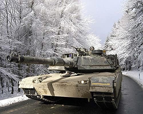 M-1A Abrams Tankı Taunus Dağları, Almanya 11x14 Gümüş Halojenür Fotoğraf Baskısı