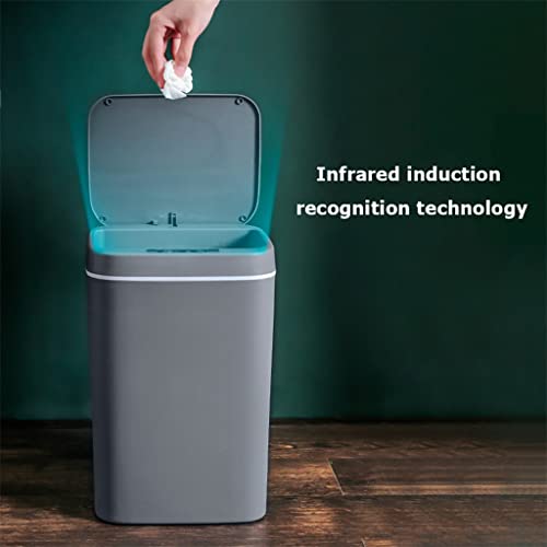 TATSEN Akıllı çöp tenekesi Otomatik sensörlü çöp kovası Sensörü Elektrikli çöp kutusu Ev çöp kutusu (Renk: Zeka,