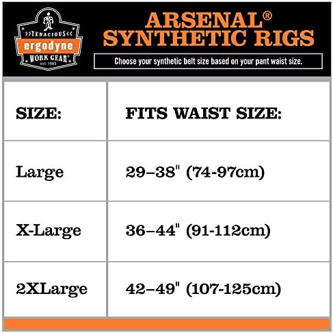 Ergodyne Arsenal 5555 5 inç Dolgulu Taban Katmanı Takım / İş Kemeri, Orta, Siyah