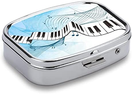 Hap Kutusu piyano klavyesi Kare Şeklinde İlaç tablet kılıfı Taşınabilir Pillbox Vitamin Konteyner Organizatör Hap