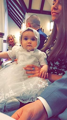 Glamulice Bebek Kız Yenidoğan Saten Vaftiz Vaftiz Çiçek İşlemeli Elbise Kıyafeti Kıyafet