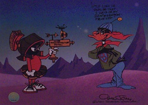 Chuck Jones Marvin Marslı ve Daffy Duck'ı Ördek Kaçakları olarak Tasvir Eden Sanat Eseri. Ltd Baskı Keçeleşmiş 8