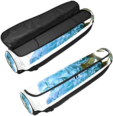RATGDN Yoga Mat Çantası, Vintage Mavi Ortanca egzersiz yoga matı Taşıyıcı Tam Zip Yoga Mat Taşıma Çantası Ayarlanabilir