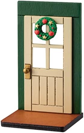 ABOOFAN Ahşap Masa Üstü Noel Kapı Süsü Elf Peri Kapı Minyatür Kapı Çelenk Noel Tatil Partisi için Masa Ağacı Etek