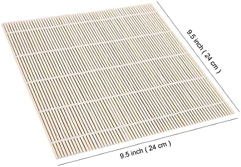JİALEEY Bambu Suşi sarma hasırı, 9. 5x9. 5 İnç, 4 ADET Set