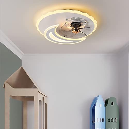 Tavan Işıklı FEHUN Sessiz Fan Uzaktan Kumandalı Kısılabilir 3 Renk Kapalı Yatak Odası Zamanlayıcılı 3 Hızlı Küçük