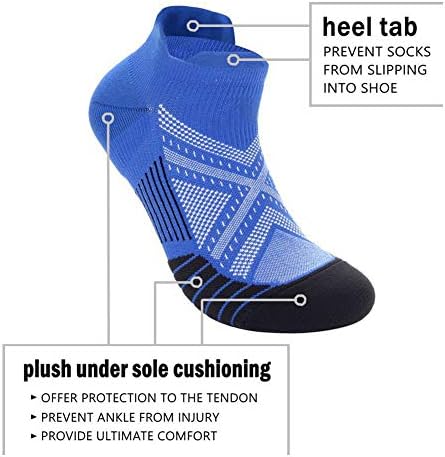 Bakır İnfüzyon Ayak Bileği Çorap, Unisex Atletik Yastık Düşük Kesim Çorap Mens ve Womens için 5 Pairs