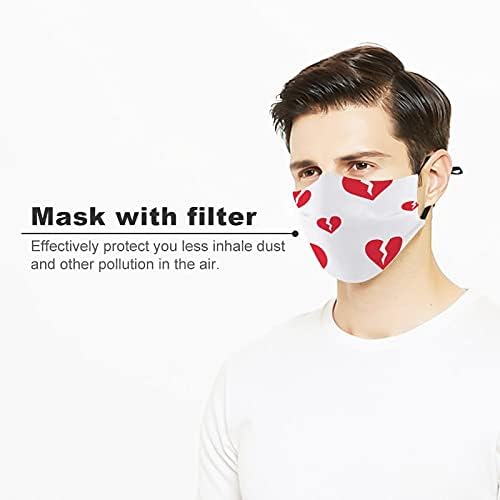 Moda Kullanımlık Yıkanabilir güvenlik Kıyafetleri Maskeleri Orijinal Tasarım Kırmızı Kırık Kalp Tasarım Adoults Kadın