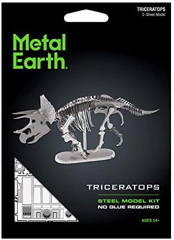 Metal Toprak Büyülenmeleri Triceratops İskelet 3D Metal Model seti