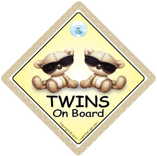 BEBEĞİM iwantthatsign.com Gemideki ikizler, Gemideki İkizler Araba İşareti, Kahverengi Tonlar, Gemideki Bebek Araba
