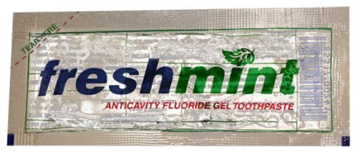 Freshmint Tek Kullanımlık Şeffaf Jel Diş Macunu Paketleri, 144 Paket