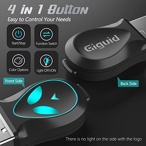 Giguid USB Fare Jiggler Saptanamayan Otomatik Tıklama RGB ile Değiştirilebilir AÇMA / Kapama Düğmesi Fare Taşıyıcı