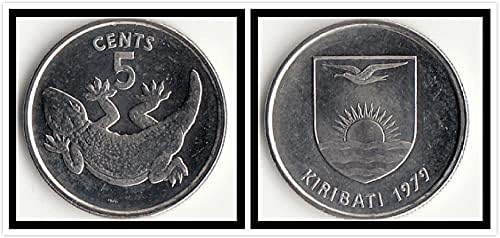 Okyanusya Kasilbas 5 Puan Paraları 1979 Baskı Yabancı Paralar Hediye Koleksiyonu