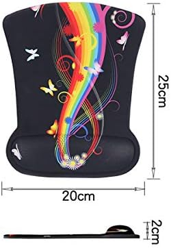 Lazer ve Optik Fare için Bellek Köpüğü Bilek Desteğine Sahip LUXBURG ® Ergonomik Oyun Rahat Mouse Pad-Kaymaz Kauçuk