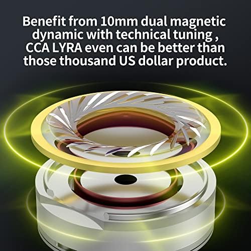 CCA LYRA Kulak Monitörü, Derin Bas ve İnce detaylar için 10mm Çift Manyetik Dinamik IEM Kulaklık, Dolaşmayan Çıkarılabilir