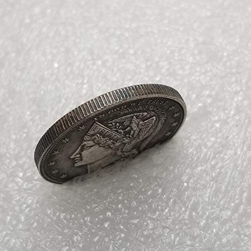 El sanatları Gümüş Kaplama ABD 1877 Kask Yarım Bakır Kaplama Sikke souvenirsCoin Koleksiyonu hatıra parası