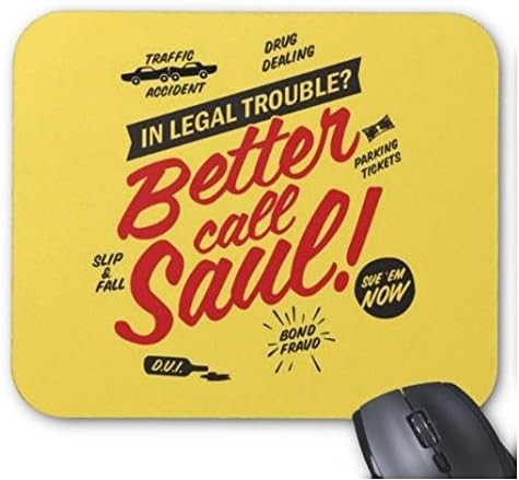 Daha iyi Çağrı Saul Komik Breaking Bad Alıntı Mouse Pad